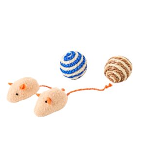 Rainbow Bridge Cat Toy Set – Cotton Mouse & Play Ball
